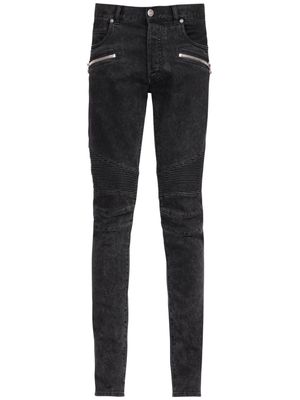 Balmain low-rise slim-fit ribbed jeans - Black