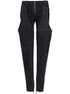 Balmain low-rise washed cotton jeans - Black