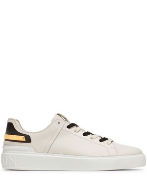 Balmain low-top leather sneakers - White