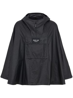 Balmain Main Lab logo-patch coat - Black