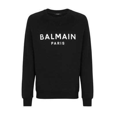 Balmain metallic logo printed sweatshirt