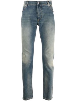 Balmain mid-rise tapered jeans - Blue