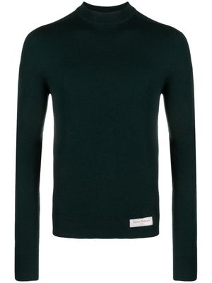 Balmain mock-neck merino jumper - Green