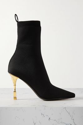 Balmain - Moneta Stretch-knit Sock Boots - Black