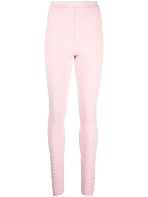 Balmain monogram skinny trousers - Pink