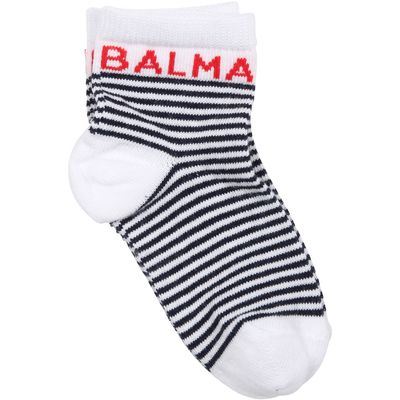 Balmain Multicolored Socks For Babies With Logo