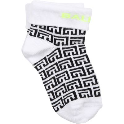 Balmain Multicolored Socks For Baby Girl With Logo