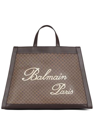 Balmain Olivier's Cabas leather tote bag - Brown