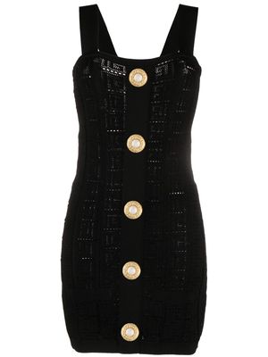Balmain open-knit minidress - Black