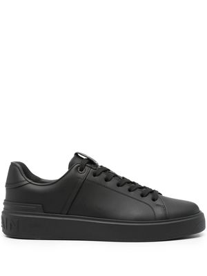 Balmain panelled leather sneakers - Black