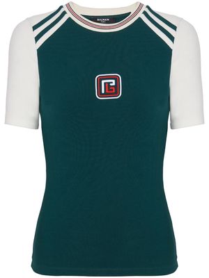 Balmain PB embroidered short-sleeve T-shirt - UFH