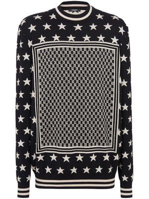 Balmain PB-monogram wool jumper - Black