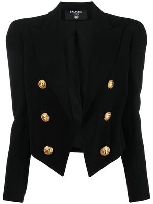 Balmain peak-lapels fitted jacket - Black