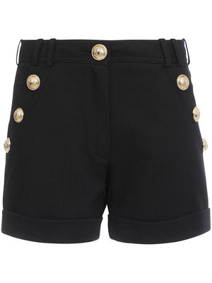 Balmain piqué-weave mini shorts - Black