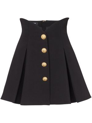 Balmain pleated A-line miniskirt - Black