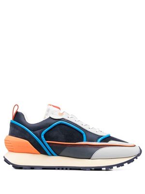 Balmain Racer panelled lace-up sneakers - Blue