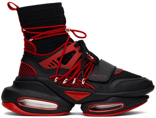 Balmain Red B-Bold Sneakers