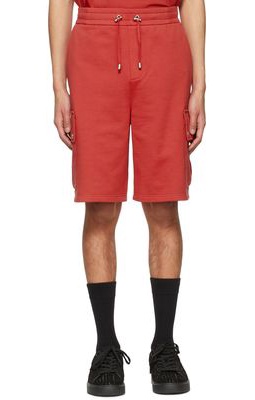 Balmain Red Cotton Shorts