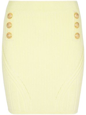 Balmain ribbed-knit mini skirt - 1AF