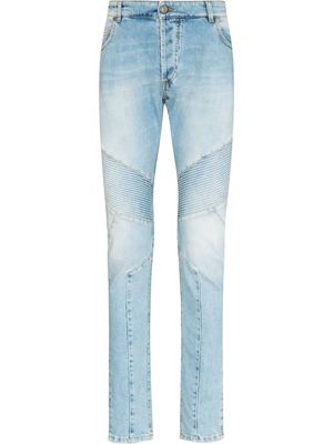 Balmain ribbed skinny-cut jeans - Blue