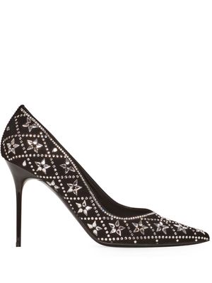 Balmain Ruby 95mm crystal-embellished pumps - Black