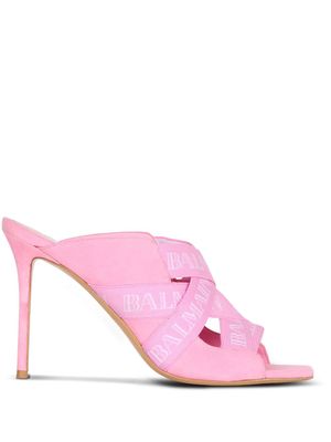 Balmain Ruby 95mm leather mules - Pink
