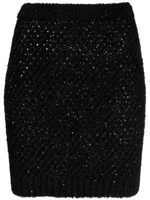 Balmain sequin-embellished high-waist miniskirt - Black