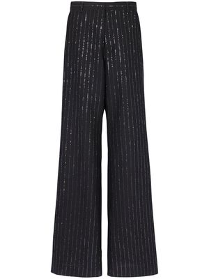 Balmain sequin-embellished tailored trousers - Black