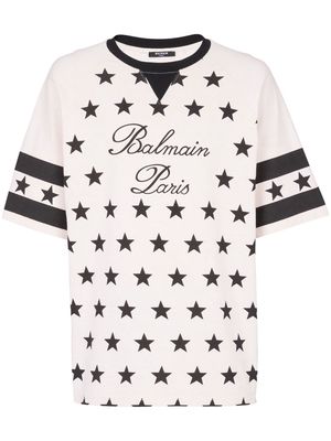 Balmain Signature Stars T-Shirt - Neutrals