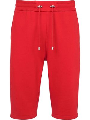 Balmain skinny cotton track shorts - Red