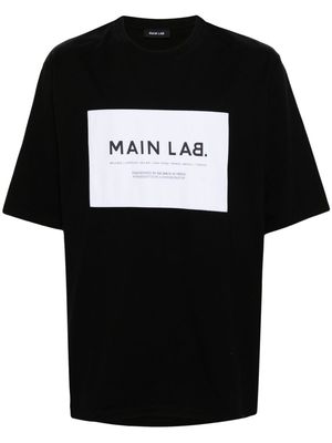 Balmain slogan-patch cotton T-shirt - Black