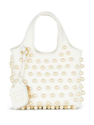Balmain small Grocery pearl bag - Neutrals