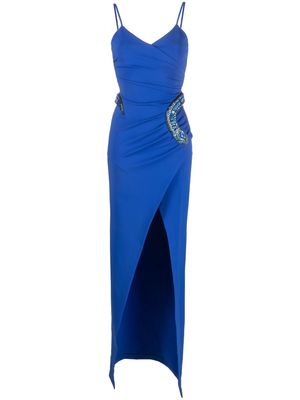 Balmain snake-embellished dress - Blue