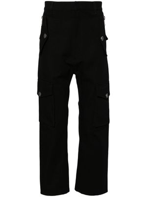 Balmain straight-leg canvas cargo trousers - Black