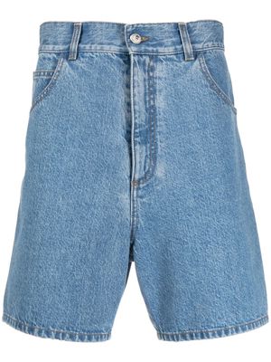 Balmain straight-leg denim shorts - Blue