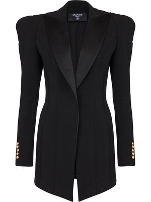 Balmain structured-shoulder wool blazer - Black