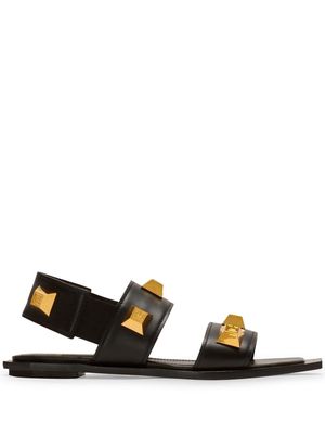 Balmain studded flat sandals - Black
