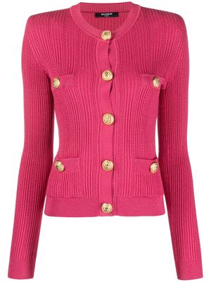 Balmain textured knit cardigan - Pink