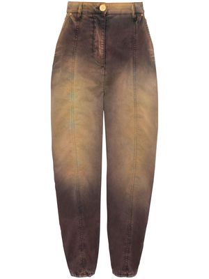 Balmain tie-dye print tapered jeans - Brown