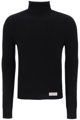 Balmain Turtleneck Sweater In Merino Wool