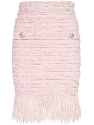 Balmain tweed pencil skirt - Pink