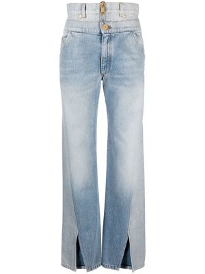 Balmain Two-in-one faded jeans - Blue