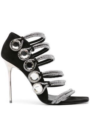 Balmain Uma 120mm crystal-embellished sandals - Black