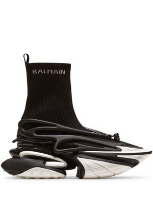 Balmain Unicorn knitted sneakers - Black