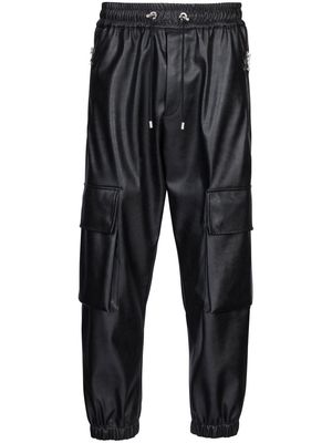 Balmain vegan leather cargo trousers - Black