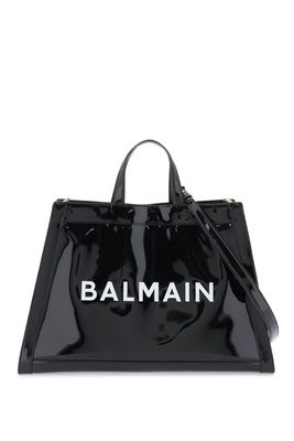 Balmain Vinyl oliviers Cabas Shoulder Bag