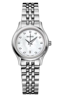 BALMAIN WATCHES Beleganza Diamond Bracelet Watch, 27.5mm in Silver 