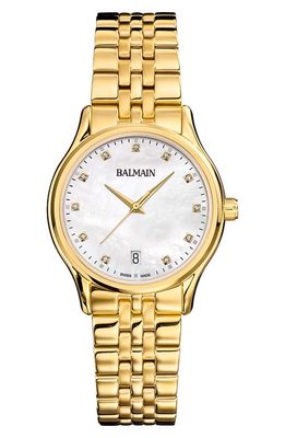 BALMAIN WATCHES Beleganza Diamond Bracelet Watch, 32mm in Yellow Gold 