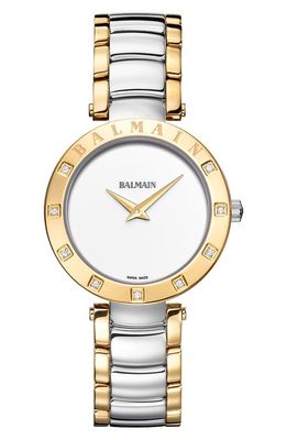 BALMAIN WATCHES Bijou Diamond Two-Tone Bracelet Watch, 33mm in Two Tone 