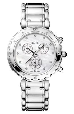 BALMAIN WATCHES Chronograph Diamond Bracelet Watch